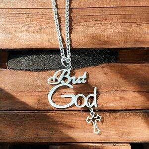 🆕 But God Pendant Necklace Stainless Steel